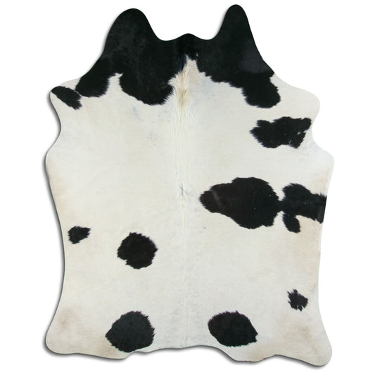 Peau de vache noire et blanche XXL
