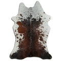 Peau de vache marron et blanche L