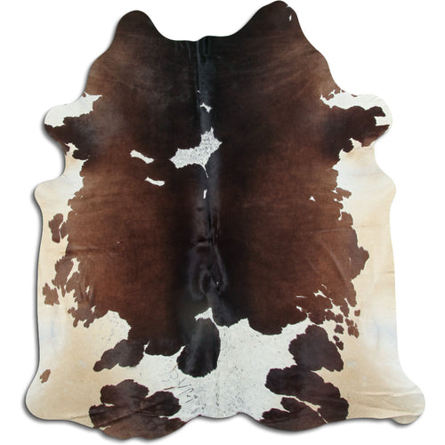 Peau de vache marron et blanche XXL