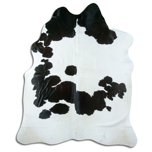 Peau de vache noire et blanche XXL