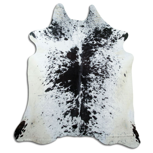 Peau de vache noire et blanche XXL