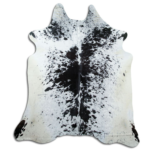 Peau de vache noire et blanche XXL