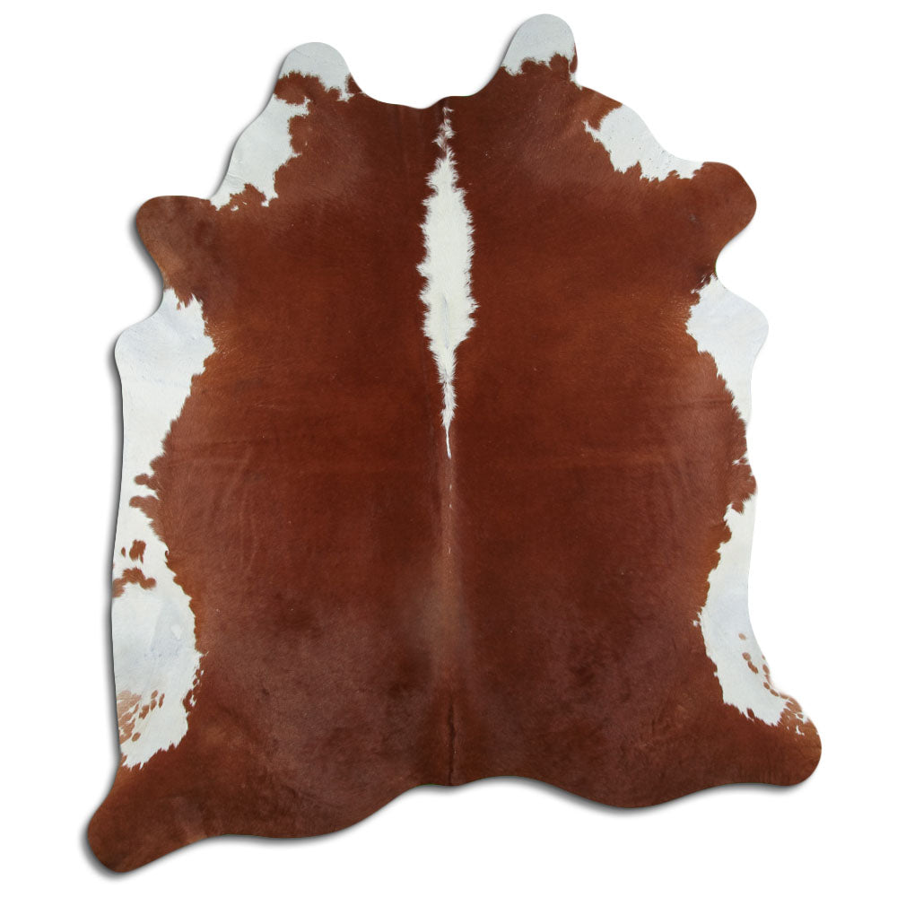Peau de vache marron et blanche XXL