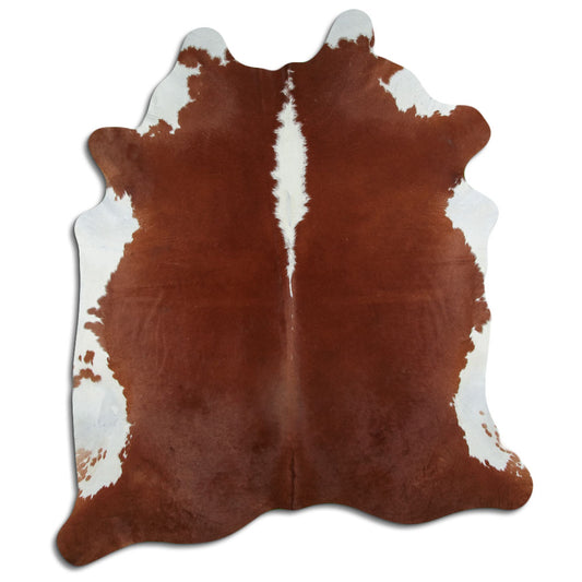 Peau de vache marron et blanche XXL