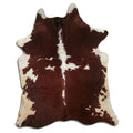 Peau de vache marron et blanche XXL