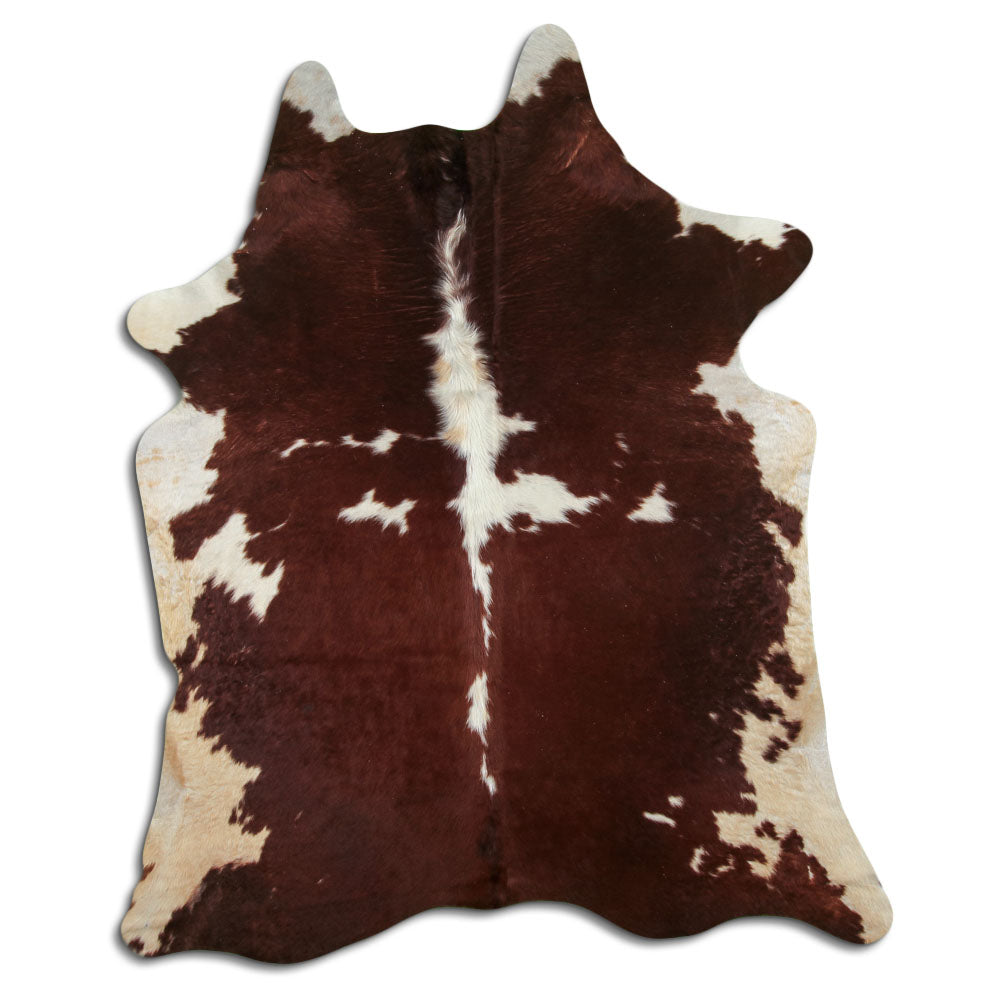 Peau de vache marron et blanche XXL