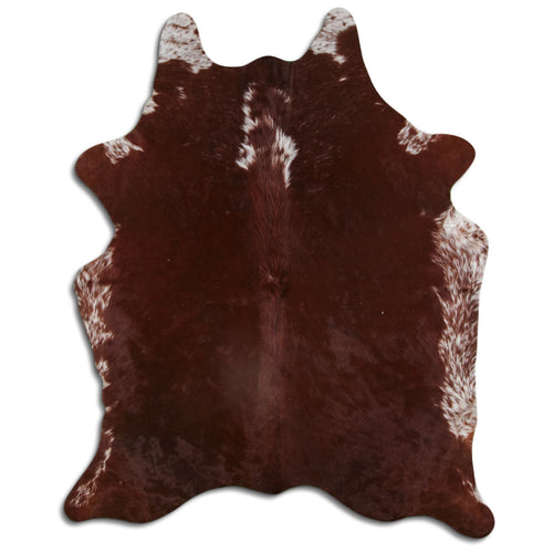 Peau de vache marron et blanche M