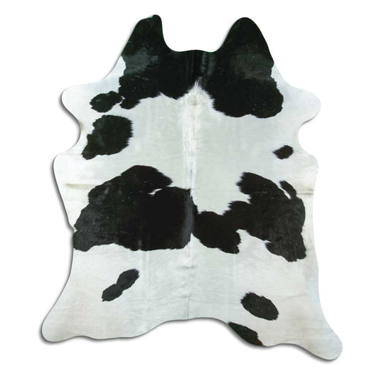 Peau de vache noire et blanche L