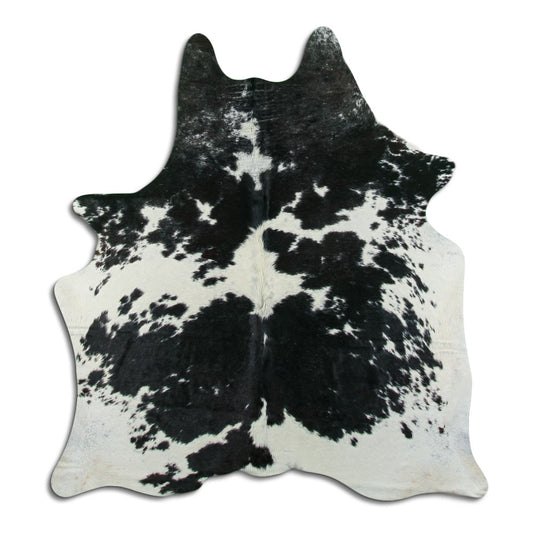 Peau de vache noire et blanche M