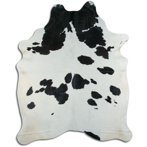 Peau de vache noire et blanche XXL
