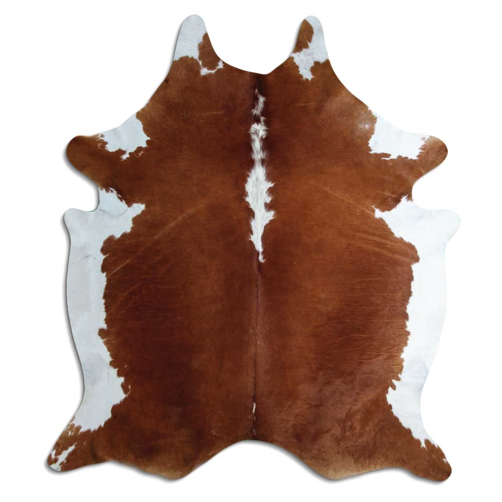 Peau de vache marron et blanche XXL