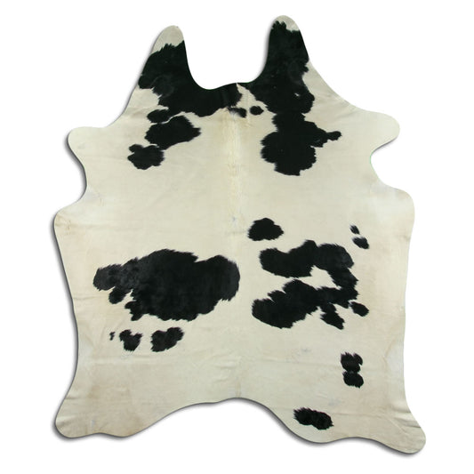 Peau de vache noire et blanche XXL