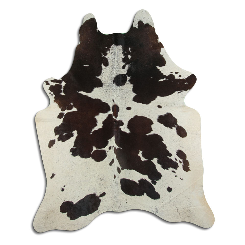 Peau de vache marron et blanche XL