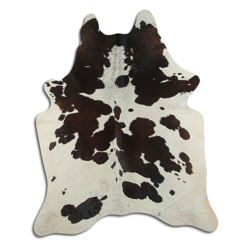 Peau de vache marron et blanche XL