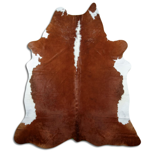 Peau de vache marron et blanche XXL