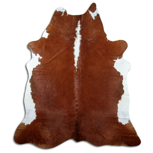 Peau de vache marron et blanche XXL