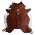 Peau de vache marron et blanche XXL