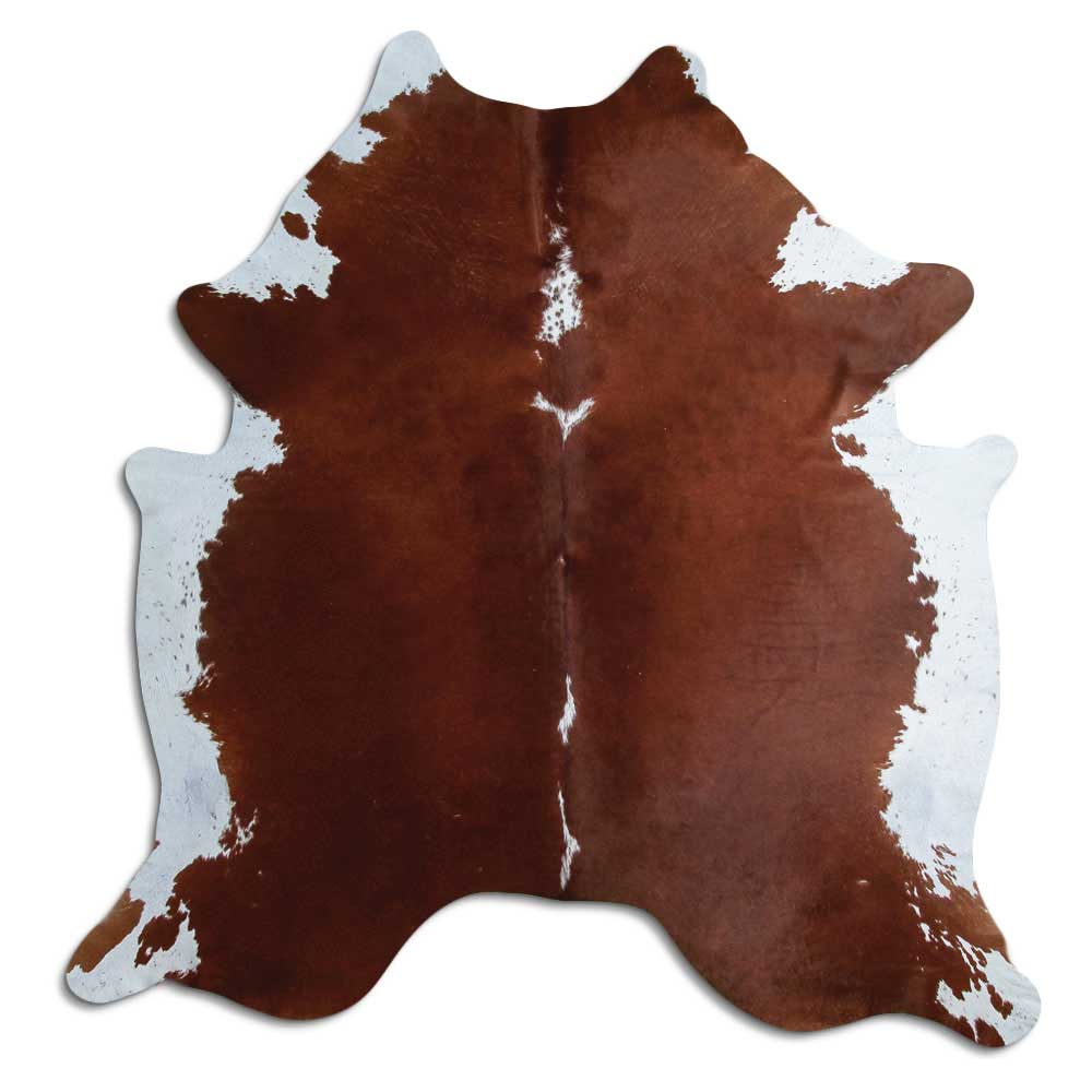 Peau de vache marron et blanche XXL