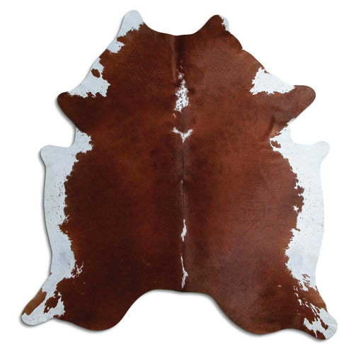 Peau de vache marron et blanche XXL
