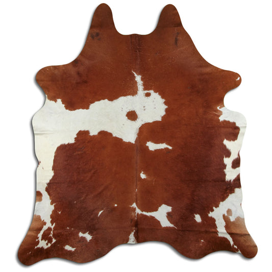Peau de vache marron et blanche XXL