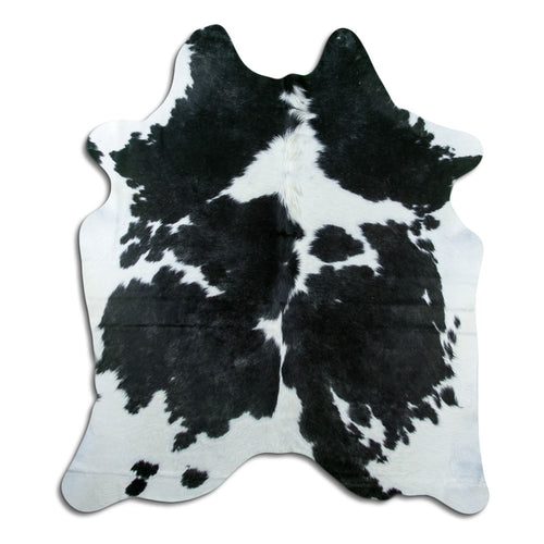 Peau de vache noire et blanche L