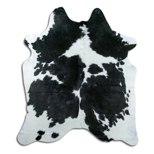 Peau de vache noire et blanche L