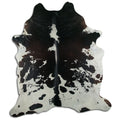 Peau de vache noire et blanche XXL