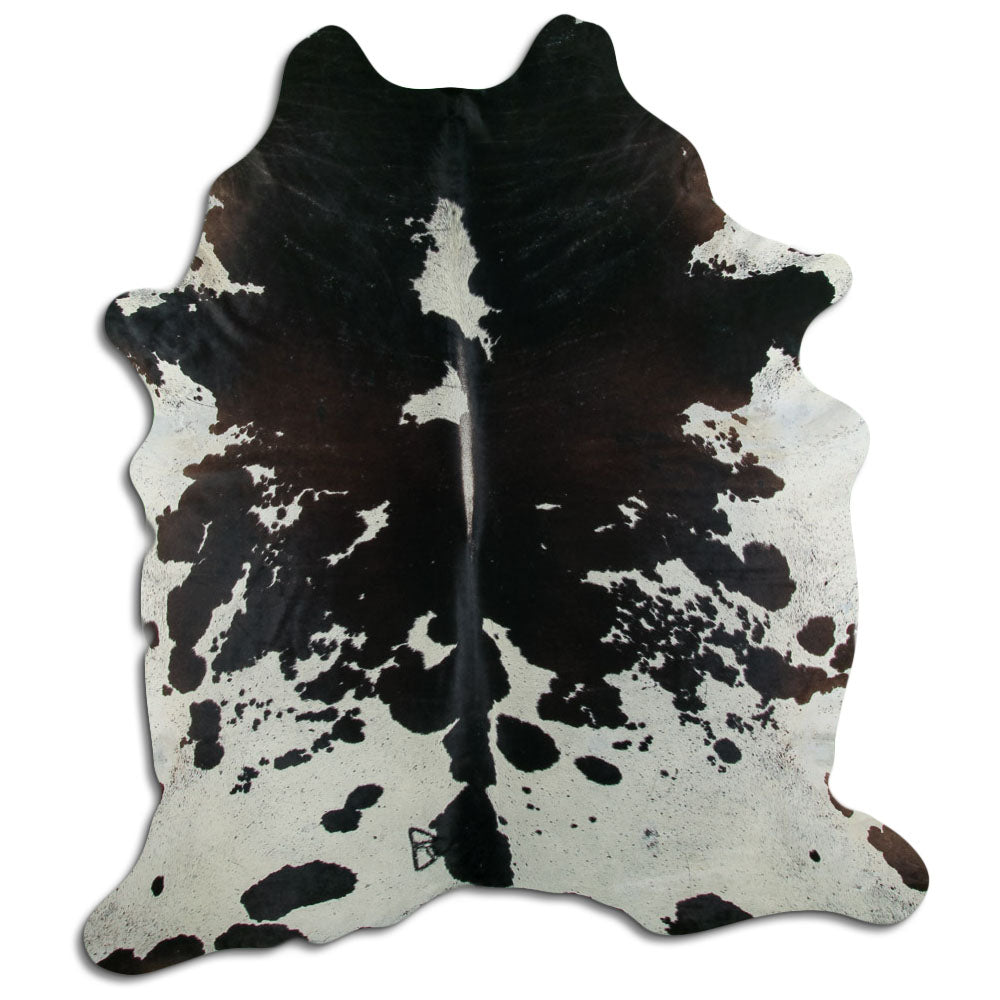 Peau de vache noire et blanche XXL