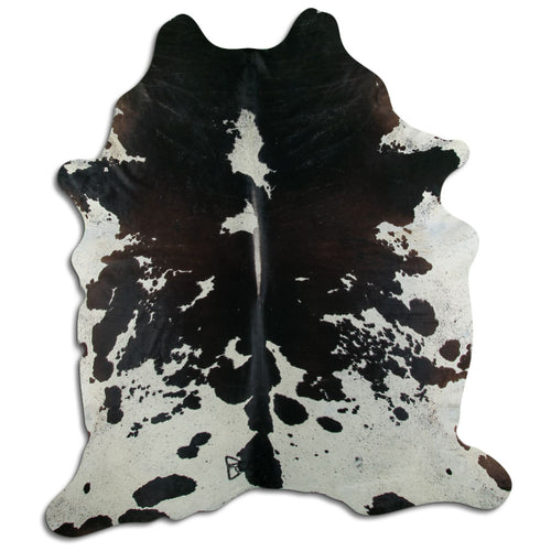 Peau de vache noire et blanche XXL