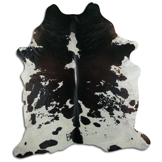 Peau de vache noire et blanche XXL