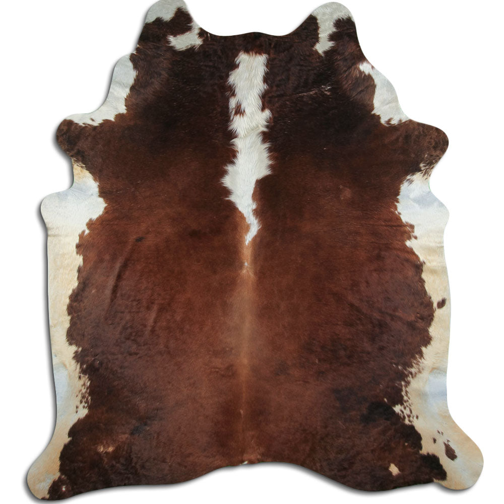 Peau de vache marron et blanche XXL