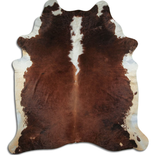 Peau de vache marron et blanche XXL