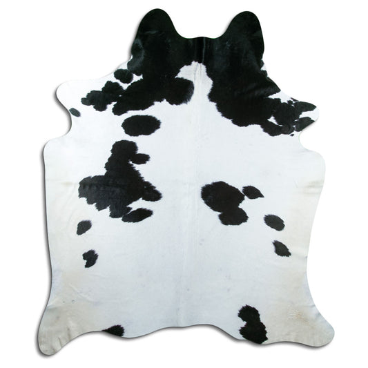 Peau de vache noire et blanche XXL