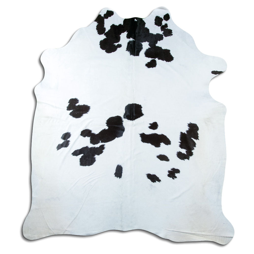 Peau de vache noire et blanche XXL