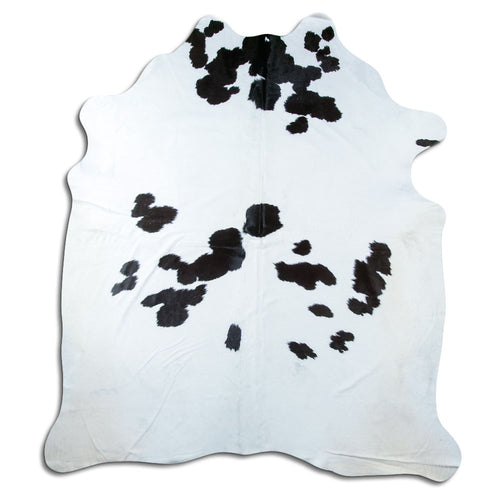 Peau de vache noire et blanche XXL