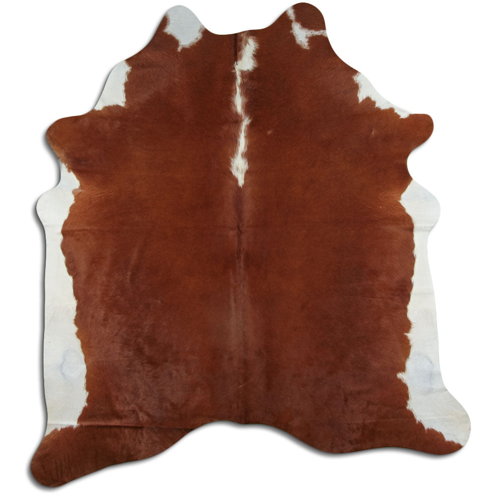 Peau de vache marron et blanche XL