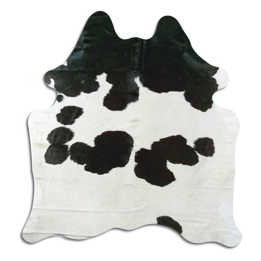 Peau de vache noire et blanche M