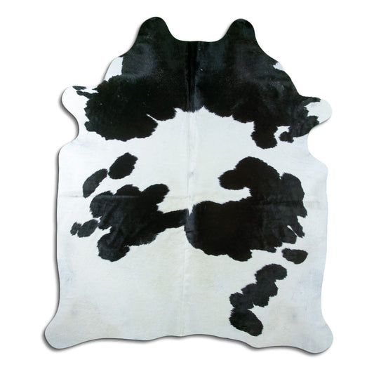 Peau de vache noire et blanche XXL