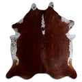 Peau de vache marron et blanche XXL