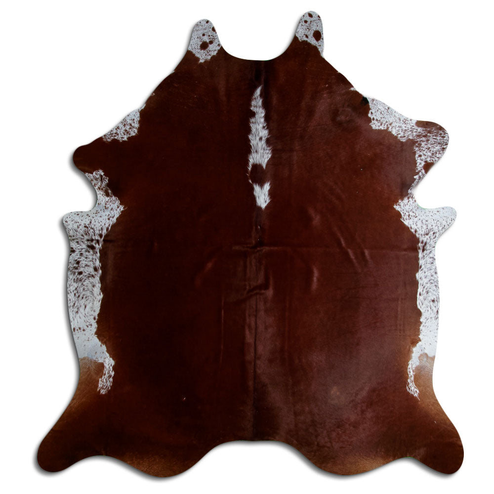 Peau de vache marron et blanche XXL