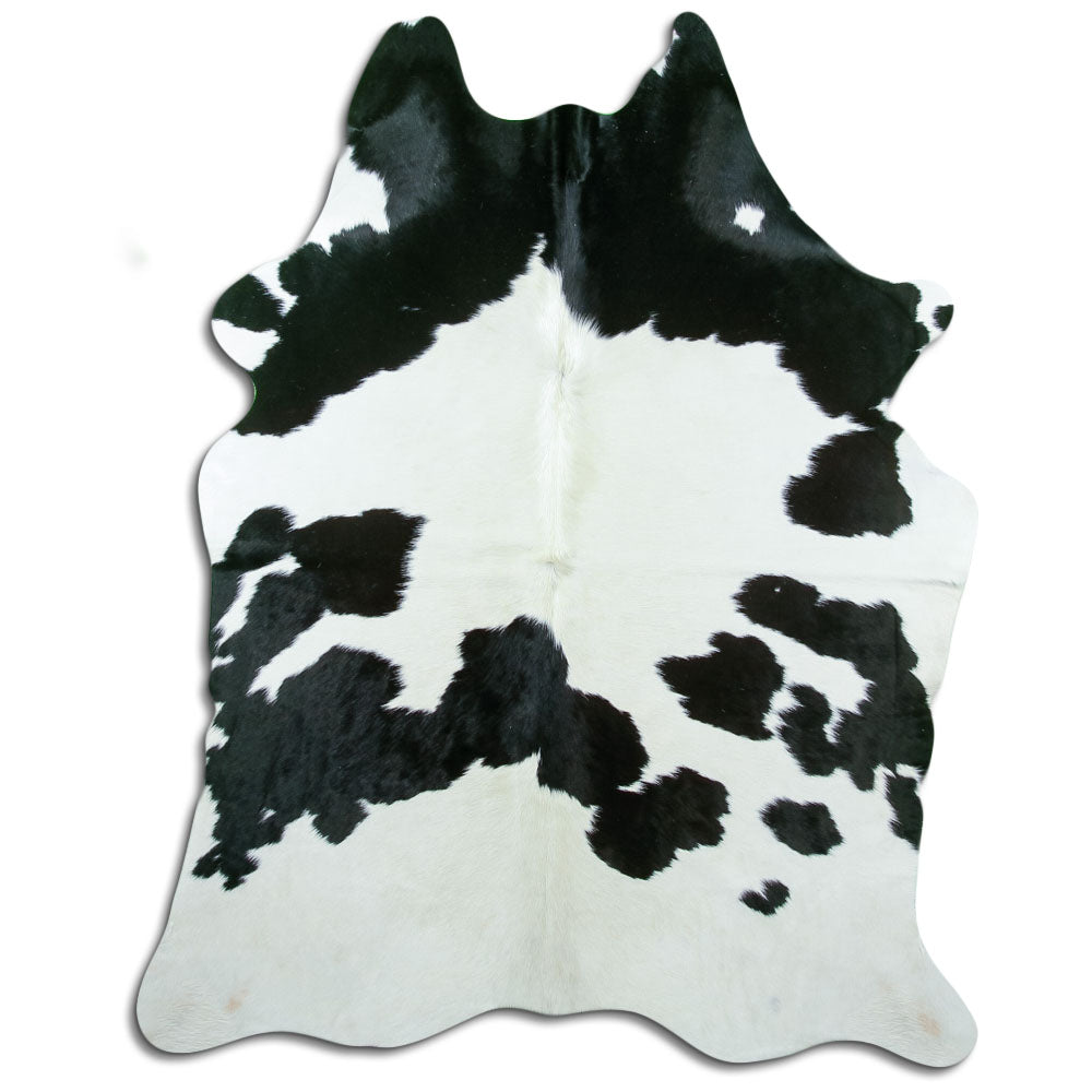 Peau de vache noire et blanche L