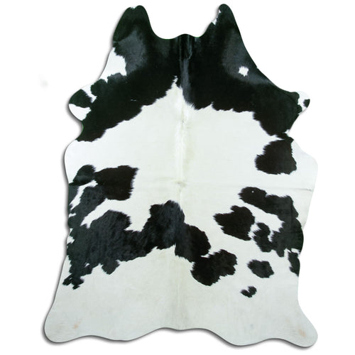 Peau de vache noire et blanche L