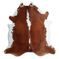 Peau de vache marron et blanche XXL