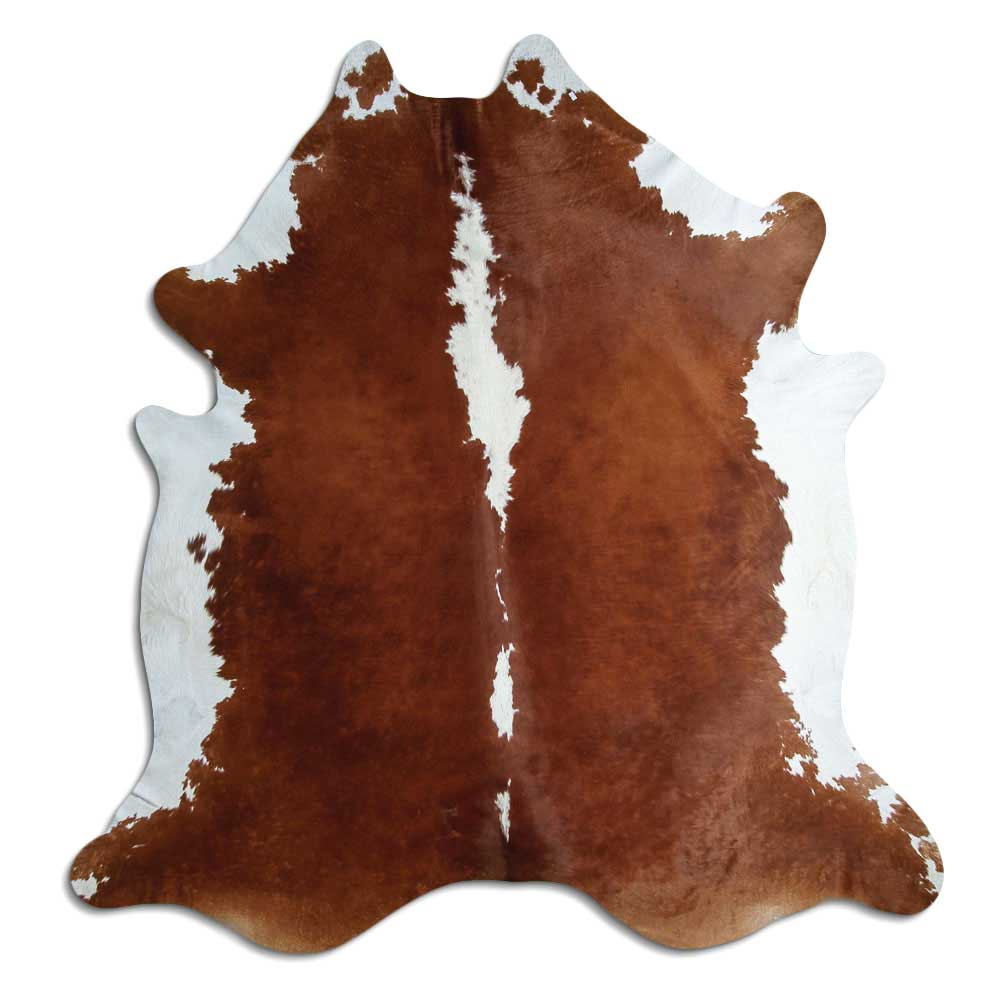 Peau de vache marron et blanche XXL
