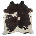 Peau de vache marron et blanche XL