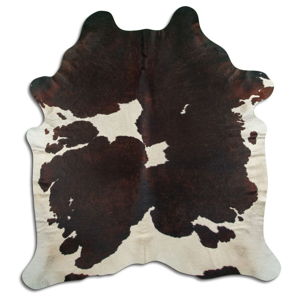 Peau de vache marron et blanche XL