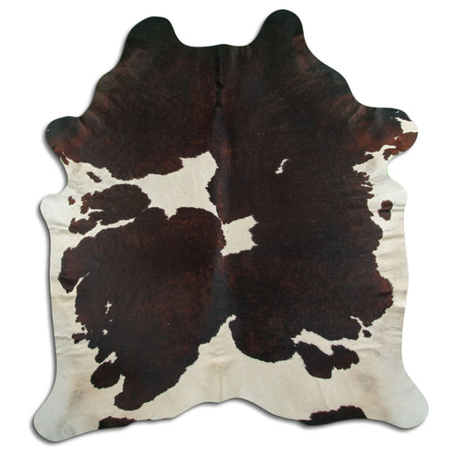 Peau de vache marron et blanche XL