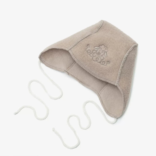 Bonnet bébé « Mouton » avec broderie; beige