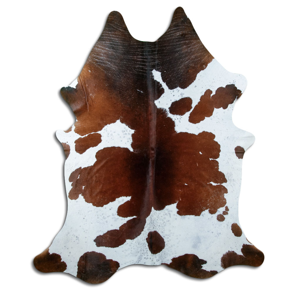 Peau de vache marron et blanche XXL