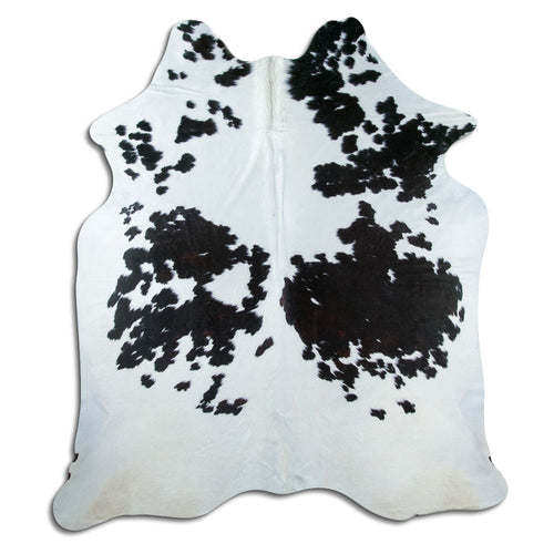 Peau de vache noire et blanche XXL